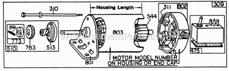 Page D Diagram and Parts List for 190432-0830-99  Briggs and Stratton Engine